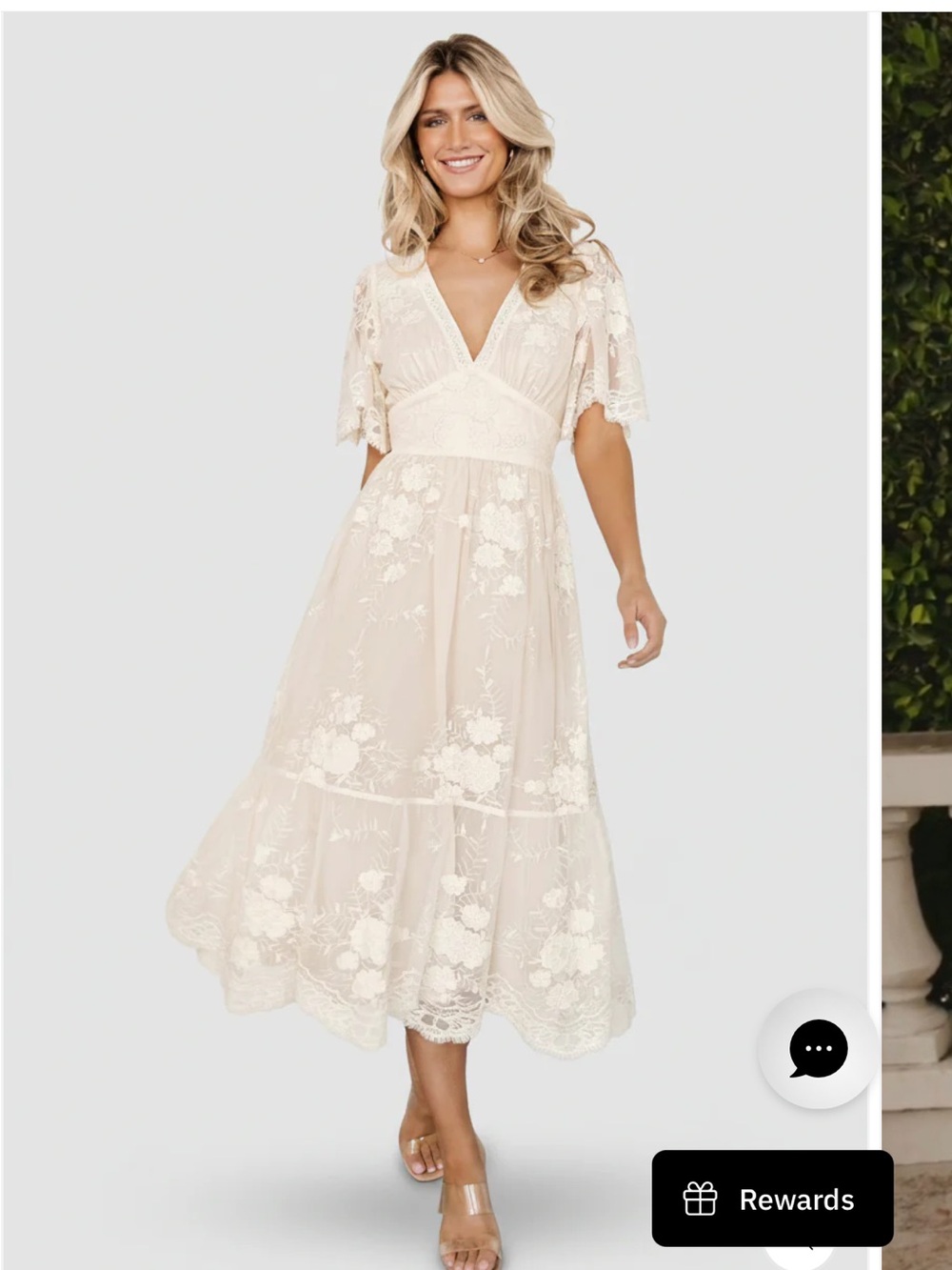 Baltic Born Clarissa Lace Vintage Cream Midi Dress size medium NWT - Picture 9 of 9